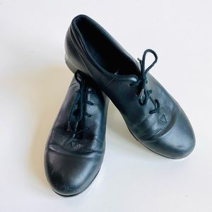 Unisex Black Jazz Tap Shoes, US women’s size 5.5